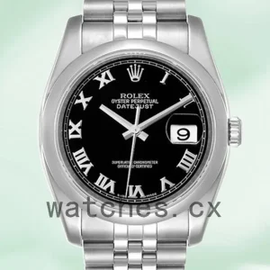 Rolex Datejust Men’s 116200BKRJ 36mm Silver-tone