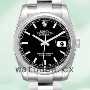 Rolex Datejust Men’s 36mm 116200BKSO Silver-tone Black Dial