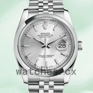 Rolex Datejust 36mm 116200SSJ Men’s Silver Dial Silver-tone