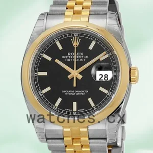 Rolex Datejust Men’s 116203BKSJ 36mm Jubilee Bracelet