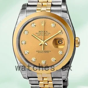 Rolex Datejust Men’s 116203CDJ 36mm Silver-tone Champagne Dial