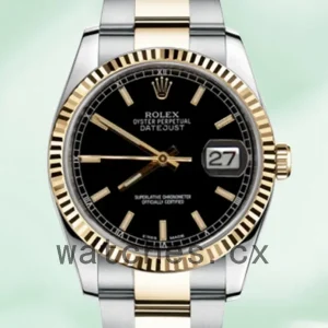 Rolex Datejust 116233BKSO Men’s 36mm Silver-tone Oyster Bracelet