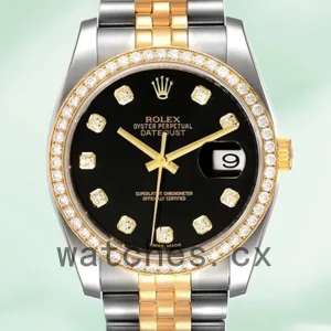 Rolex Datejust 116243BKDJ 36mm Men’s Silver-tone Bracelet