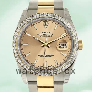 Rolex Datejust 116243CSO Men’s 36mm Oyster Bracelet Champagne Dial