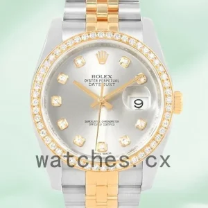 Rolex Datejust 116243SDJ Men’s 36mm Silver Dial Silver-tone