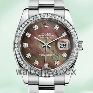 Rolex Datejust 36mm Men’s 116244BKMDO Mother of Pearl