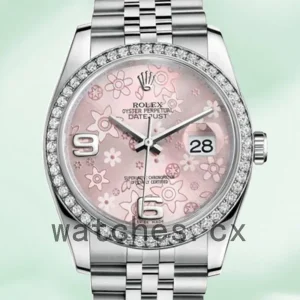 Rolex Datejust 116244PFAJ 36mm Men’s Pink Floral Dial