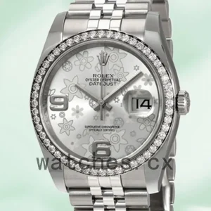 Rolex Datejust 36mm Men’s 116244SFAJ Silver Floral Dial