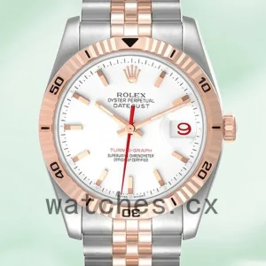 Rolex Datejust Turn-o-graph 116261 Men’s 36mm White Dial Silver-tone
