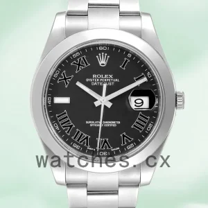 Rolex Datejust 41mm Men’s 116300BKRO Automatic Silver-tone