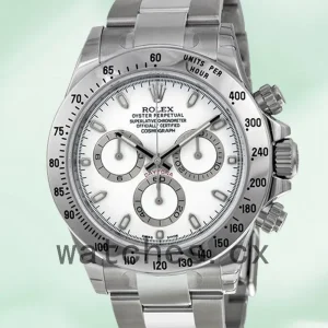 Rolex Daytona Men’s 116520-WSO 40mm Silver-tone