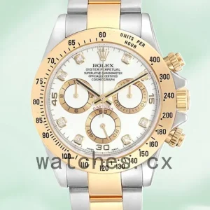 Rolex Daytona Men’s 40mm 116523-78593 Silver-tone White Dial