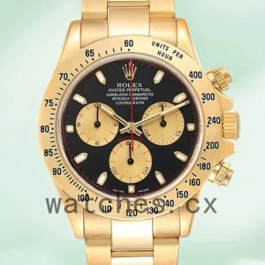 Rolex Daytona Men’s 116528-78598 40mm Black Dial Gold-tone