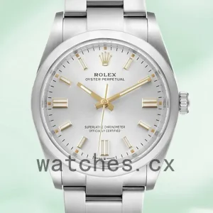 Rolex Oyster Perpetual m126000-0001 36mm Unisex Silver Dial