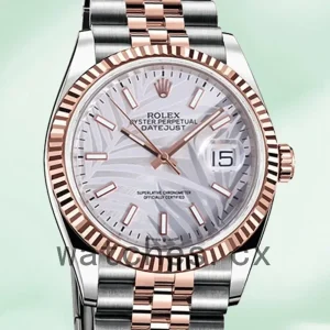 Rolex Datejust M126231-0031 41mm Men’s Automatic Silver Palm Motif Dial