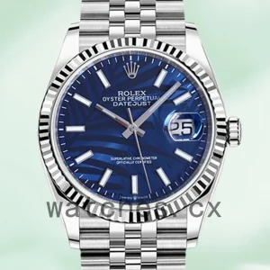 Rolex Datejust 126234 Men’s 41mm Blue Palm Motif Dial