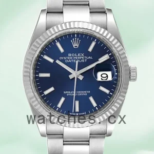 Rolex Datejust 36mm 126234BLSO Men’s Oyster Bracelet Silver-tone
