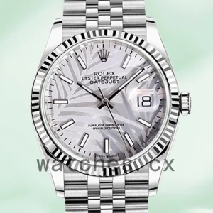 Rolex Datejust Men’s 41mm 126234 Silver Palm Motif Dial Automatic