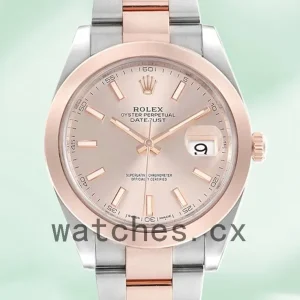 Rolex Datejust Men’s 41mm m126301-0009 Oyster Bracelet/Jubilee Bracelet Pink Dial