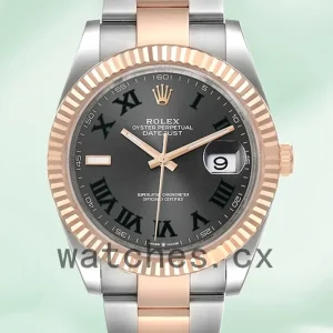 Rolex Datejust m126331-0015 Men’s 41mm Grey Dial Silver-tone