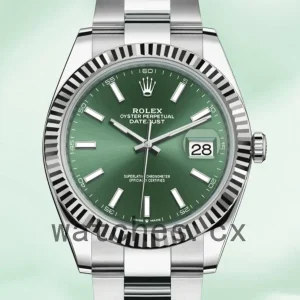 Rolex Datejust m126334-0027 Men’s 41mm Green Dial Silver-tone