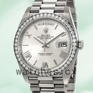 Rolex Day-Date 228349SRP 40mm Men’s Silver-tone Silver Dial