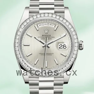 Rolex Day-Date 40mm Men’s 228349SSP Silver-tone Jubilee Bracelet