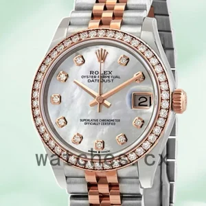 Rolex Datejust m278381rbr-0026 Ladies 31mm Mother of Pearl Dial Silver-tone
