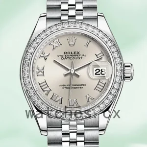 Rolex Datejust m279384rbr-0009 Ladies 28mm Silver Dial Silver-tone