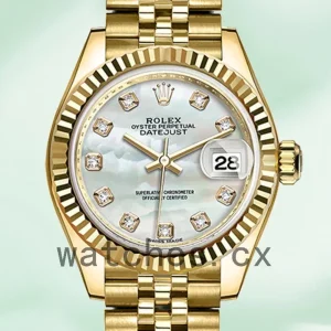 Rolex Datejust m279178-0025 Ladies 28mm Gold-tone
