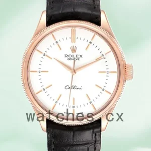 Rolex Cellini 39mm Men’s m50505-0021 Leather Strap