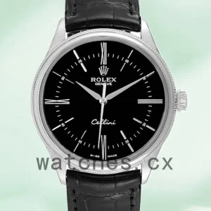 Rolex Cellini Men’s 39mm m50509-0006 Leather Strap