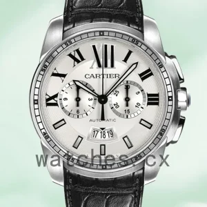 Cartier Calibre W7100046 42mm Men’s Leather Strap