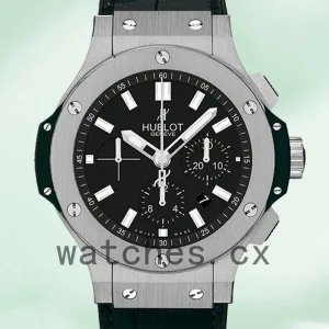 Hublot Big Bang 301.SX.1170.GR Men 44mm Black Dial Leather Strap