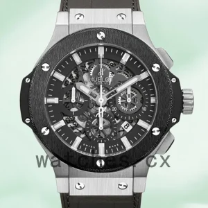 Hublot Big Bang 311.SM.1170.GR 44mm Men Leather Strap Silver-tone