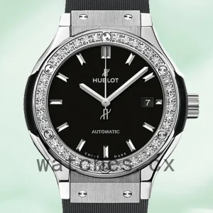 Hublot Classic Fusion 33mm Ladies 582.NX.1170.RX.1204 Black Dial Rubber Band