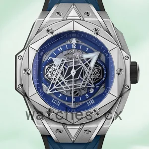 Hublot Big Bang 44mm Men 418.NX.5107.RX.MXM20 Silver-tone Blue Dial