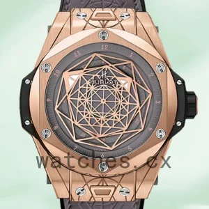 Hublot Big Bang Men 465.OS.7048.VR.1204.MXM20-001 44mm Rose Gold-tone Leather Strap