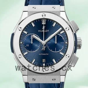 Hublot Classic Fusion 44mm 521.NX.7170.LR-001 Men Leather Strap Silver-tone