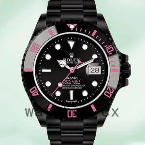 Rolex Submariner Men’s 40mm PINKLADY Silver-tone Black Dial