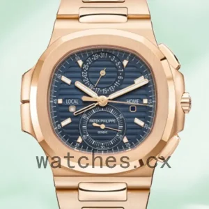 Patek Philippe Nautilus 40mm 5990/1R-001 Men’s Blue Dial Rose Gold-tone