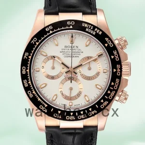Rolex Daytona 116515 Men’s 40mm Leather Strap White Dial