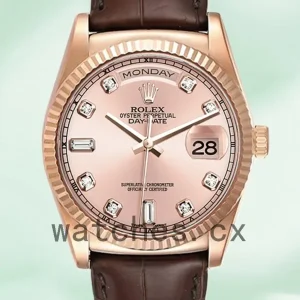 Rolex Day-Date 118135-0101 36mm Men’s Leather Strap
