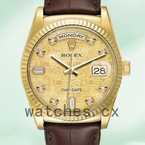 Rolex Day-Date Men’s 36mm m118138-0087 Champagne Jubilee Dial