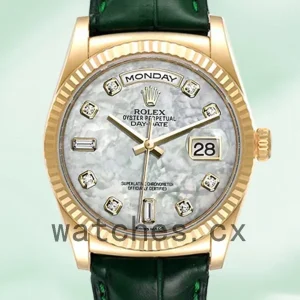 Rolex Day-Date Men’s 36mm m118138-0143 Mother of Pearl Dial Gold-tone