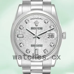 Rolex Day-Date 118206 36mm Men’s Silver-tone
