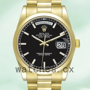 Rolex Day-Date 118208 36mm Men’s Black Dial