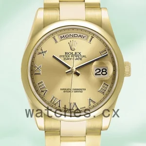 Rolex Day-Date 36mm 118208 Men’s President Bracelet/Oyster Bracelet Gold-tone