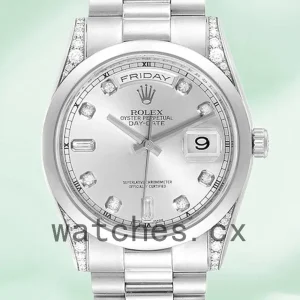 Rolex Day-Date Men’s 118296 36mm Silver-tone Automatic