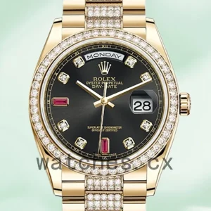 Rolex Day-Date m118348-0149 Men’s 36mm Black Dial Automatic